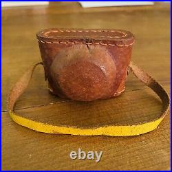Vintage 1950 Arrow Miniature Spy Camera With Brown Leather Case Made In Japan