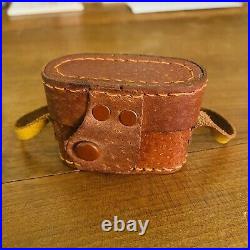 Vintage 1950 Arrow Miniature Spy Camera With Brown Leather Case Made In Japan