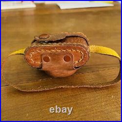Vintage 1950 Arrow Miniature Spy Camera With Brown Leather Case Made In Japan