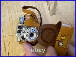 Vintage 1950's HIT SPY Camera with Leather Case Miniature Made In Japan