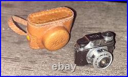 Vintage 1950's HIT Subminiature Spy Camera & Leather Case Made In Japan VGC