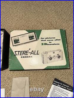 Vintage 1954 Universal Stere'-All Camera, Box, And Paperwork
