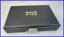 Vintage 1960's Minolta 16 MG Miniature Spy Film Camera withFlash & Case Japan