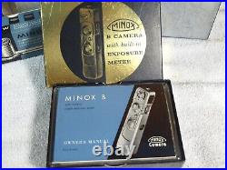 Vintage 1960's Minox B Miniature Spy Camera & Accessories Flash, Tripods