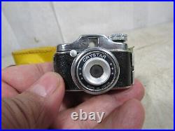Vintage 1960s70s Crystar Miniature Mini Novelty Spy Camera WithCase Japan