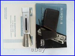 Vintage 1967 MINOX B Miniature Spy Camera with Chain, Case, Manual, Bulb Flash. READ