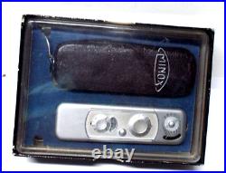 Vintage 1967 Minox B Subminiature Spy Camera with leather case and chain, NOS