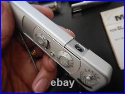 Vintage 1967 Minox B Subminiature Spy Camera with model B flashgun, film, literatu