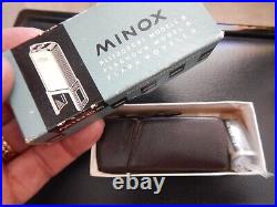 Vintage 1967 Minox B Subminiature Spy Camera with model B flashgun, film, literatu