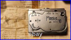 Vintage 50's Mamiya Super -16 mini spy camera original box with Flash attachment