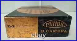 Vintage Black Minox B Spy Camera West Germany Box + New Film Dated 1968