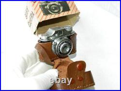 Vintage CRYSTAR CAMERA Mini Spy Camera with Original Leather Case 1960s