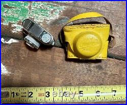 Vintage CRYSTAR Mini Camera withYellow Leather Case Made in Japan