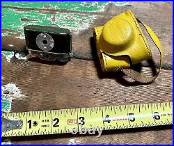Vintage CRYSTAR Mini Camera withYellow Leather Case Made in Japan