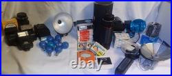 Vintage Camera Accessories Lot Flash bulbs Lenses Adapters Winder