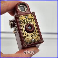 Vintage Coronet Midget Subminiature 16mm Red Bakelite Camera Birmingham Co