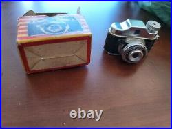 Vintage Crystar Mini Spy Camera Made in Japan /w leather case Hong Kong 1950s