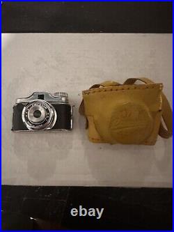 Vintage Crystar Subminiature Camera with Leather Case Miniature Made In Japan