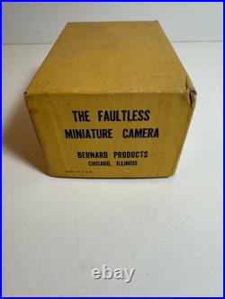 Vintage Faultless Miniature Camera by Bernard Products Chicago with instr & box