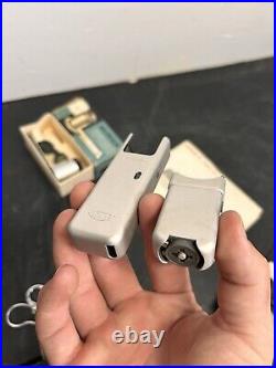Vintage Germany Minox C spy camera Heliotron Me-1 Leather Cases Etc UNTESTED
