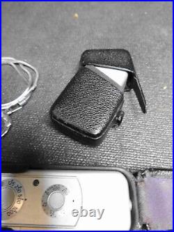 Vintage Germany Minox C spy camera & ME-2 Flash with Leather Cases Lot Untested