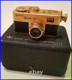 Vintage Golden Ricoh 16 Subminiature Camera Set