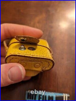 Vintage HIT Mini Spy Camera Japan Yellow Leather Case Miniature original film