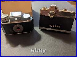 Vintage HIT Miniature Camera with Leather Case & original Box + Toy Alaska
