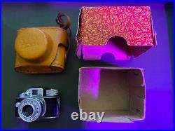 Vintage Japan HIT Miniature Mini Spy Film Camera With Custom Leather Case