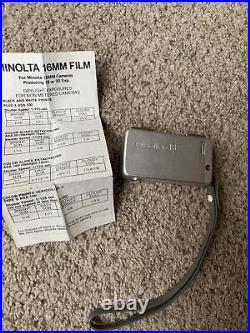 Vintage Japan Minolta 16 mm Mini Film Silver Spy Camera Rokkor 128 F=22mm W Man