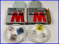 Vintage LOT Minolta 16 MG Camera -Filters, Flash, Baby BC- III Flash Many Access