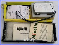 Vintage MINOLTA 16II Push-Pull Camera with Original Paperwork Vintage MINOLTA 16II Push-Pull Camera with Original Paperwork