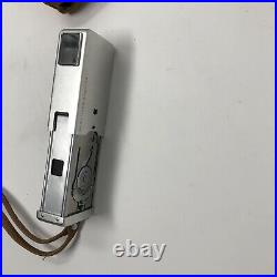 Vintage MINOLTA-16 Silver Tone Subminiature SPY CAMERA, Complete, Strap, Case