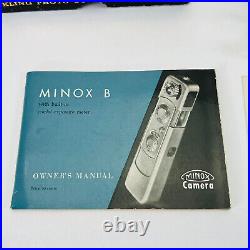 Vintage MINOX B Camera Flash Cases Manuals & Box