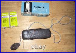 Vintage MINOX B Mini Spy Camera Set, 2 Films, Manual 2 Leather Pouches, Germany