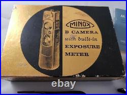 Vintage MINOX B Spy CAMERA in mint condition Original box case manual