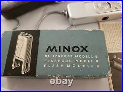 Vintage MINOX B Spy CAMERA in mint condition Original box case manual