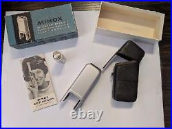 Vintage MINOX B Wetzlar Subminiature f/3.5 15mm Camera withCase PLUS FLASHGUN