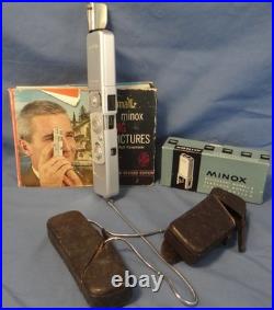 Vintage MINOX C Spy Camera Case, Chain, Flash AttCHMT + Case & HARD COVER BOOK Vintage MINOX C Spy Camera Case, Chain, Flash AttCHMT + Case & HARD COVER BOOK