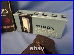 Vintage MINOX C Spy Camera Case, Chain, Flash AttCHMT + Case & HARD COVER BOOK Vintage MINOX C Spy Camera Case, Chain, Flash AttCHMT + Case & HARD COVER BOOK