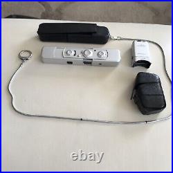Vintage MINOX C Spy Camera. Case, Chain, Flash Attachment With Case