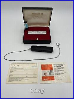 Vintage MINOX C Spy Camera with Case, Flash, Film, Chain, Manual & Books, NO RES