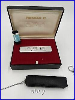 Vintage MINOX C Spy Camera with Case, Flash, Film, Chain, Manual & Books, NO RES