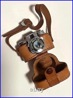 Vintage MYCRO Subminiature Spy Camera, Leather Case, Box, Instructions