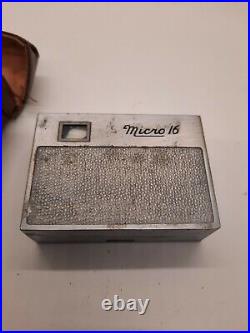 Vintage Micro 16 Miniature Camera, Spy Camera Whittaker Co USA, Case 1960's