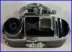 Vintage Mighty Toko P. M. Miniature Film Spy Camera with Case Made In Japan NICE