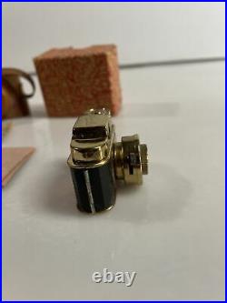 Vintage Minature Camera Made in Occupied Japan Hit Gold Colored & Instructions