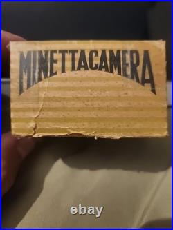 Vintage Minetta Miniature Made In Japan Spy Film Camera with Leather Case