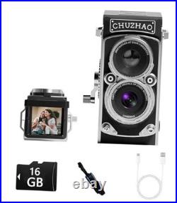 Vintage Mini Digital Camera, Portable TLR Style Retro Point and Shoot Compact Vintage Mini Digital Camera, Portable TLR Style Retro Point and Shoot Compact