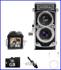 Vintage Mini Digital Camera, Portable TLR Style Retro Point and Shoot Compact Vintage Mini Digital Camera, Portable TLR Style Retro Point and Shoot Compact